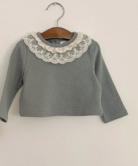 予約 valubebe Lace Kang Kang frill tee