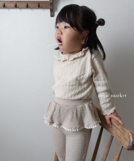 予約mimi market Erbon collar tee