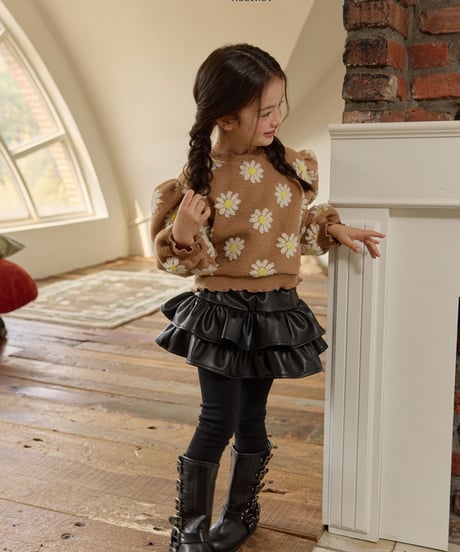 予約 melikey Two-Tiered Ruffle Skirt Leggings