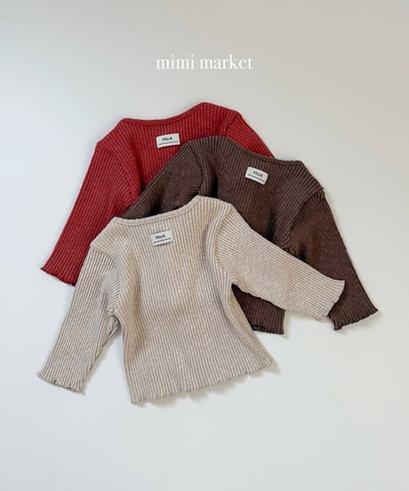 予約 mimi market Ribbed cardigan