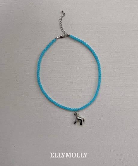 予約Elly Molly Horse bead necklace