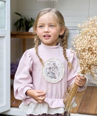 予約 marron Rose frill T-shirt