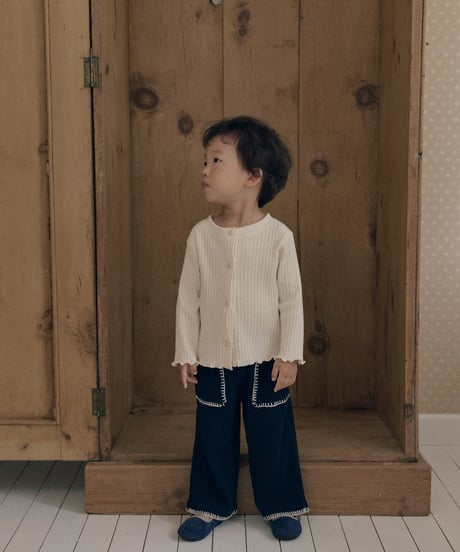 予約 The beige Mello waffle pants