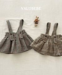 予約 valubebe  Marve check pleated skirt