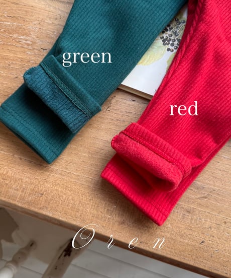 予約 OREN Ho Ho Ho Ribbed Fleece-Lined Leggings