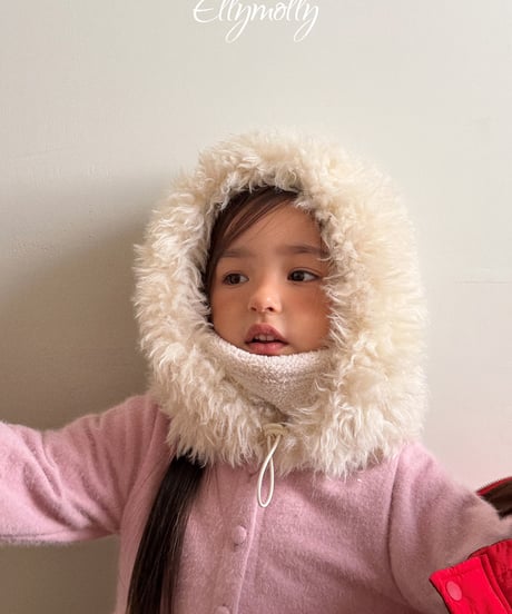 予約Elly Molly Fluffy hood warmer