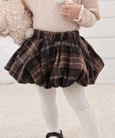 即納 Check Balloon Skirt
