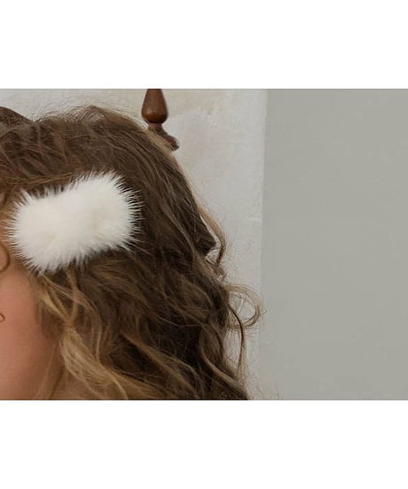 予約 FLO Mink ribbon hairpin