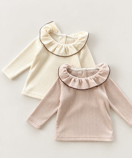 即納Mellow Frill Rib Tee