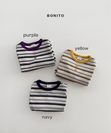 予約 bonito Heart button ST tee