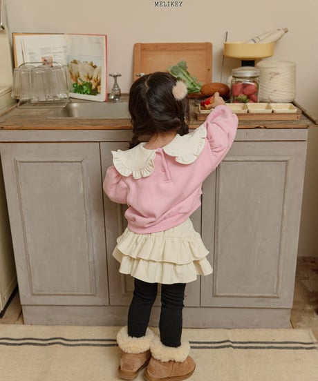 予約 melikey Two-Tiered Ruffle Skirt Leggings