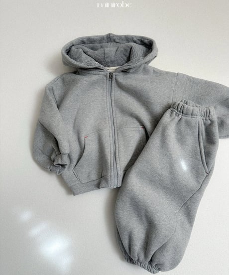 予約minirobe Barrel Hooded Zip-Up