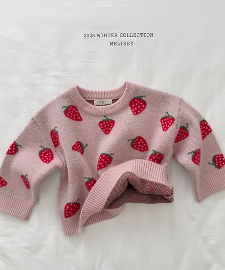 予約 melikey Strawberry knit