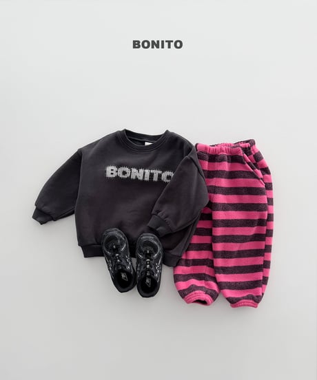 予約 bonito Bold Stripe Fleece Jogger Pants