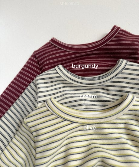 予約minirobe Yoyo Striped T-Shirt