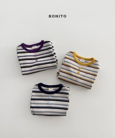 予約 bonito Heart button ST tee