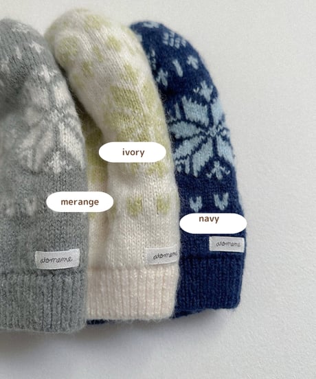 予約 atomeme Marron snow flower hat