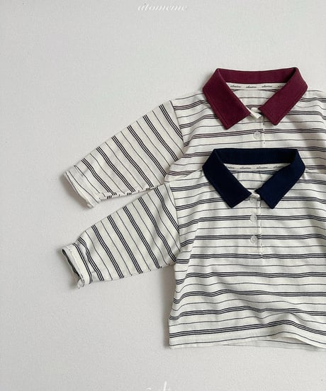 予約 atomeme Aiden collar tee