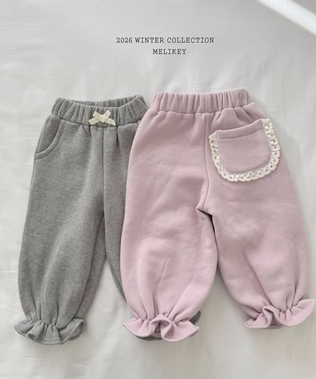 予約 melikey Pocketless jogger pants