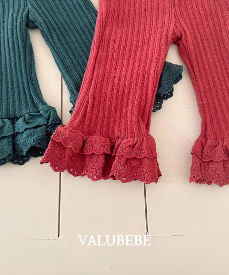予約 valubebe Frill lace boot cut