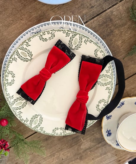 予約 OREN Velvet Ribbon headband
