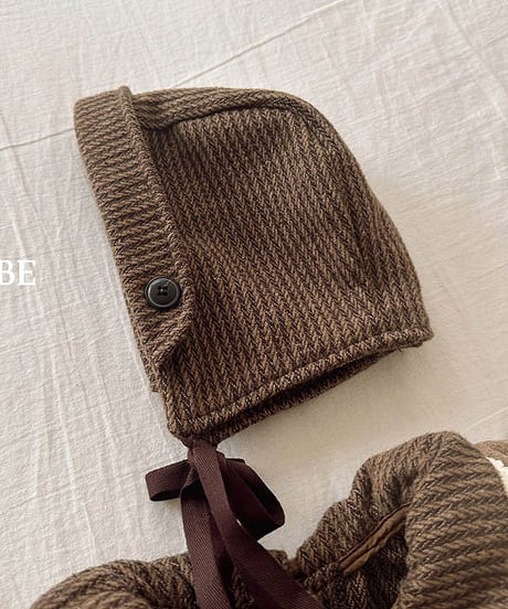 予約 valubebe  Herringbone bonnet hat