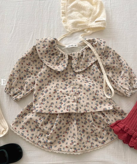 予約 valubebe Garnet flower blouse