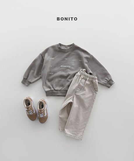 予約 bonito Fog pigment man to man (ママとお揃い)