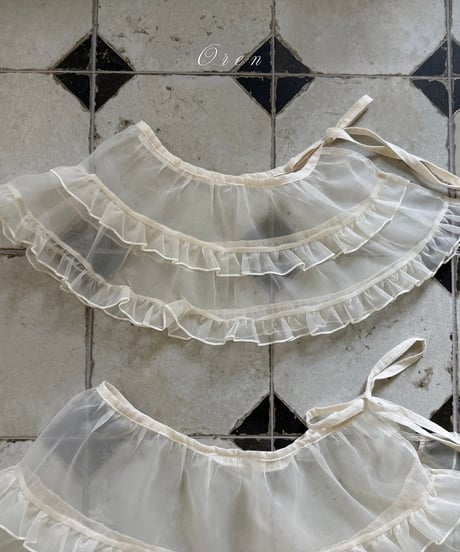 予約 OREN Organza Frill Apron (ママとお揃い)