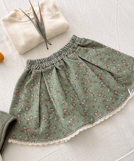 予約 valubebe Garnet flower skirt