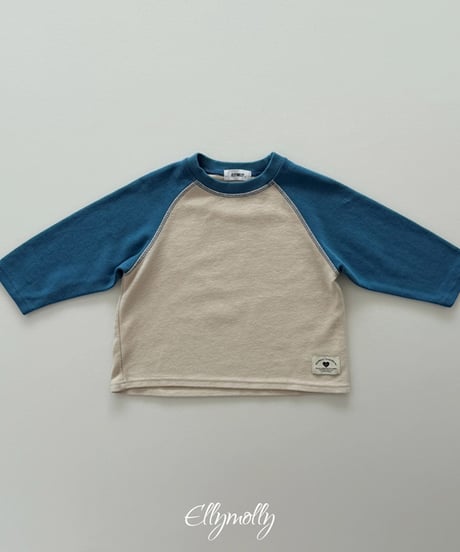 予約Elly Molly Raon color raglan tee