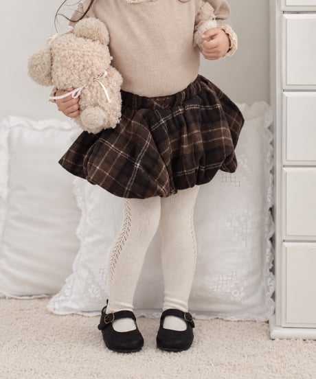 即納 Check Balloon Skirt