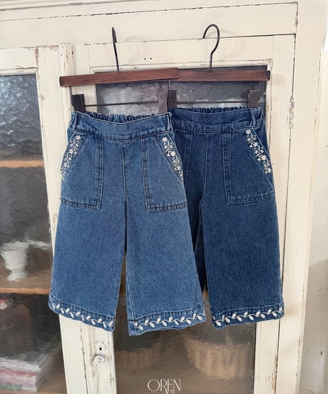 予約 OREN Maple Embroidered Denim Pants