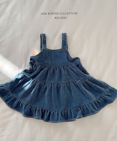 予約 melikey Kang Kang Velvet Denim One Piece