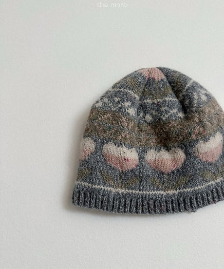 予約minirobe Flower jagard beanie