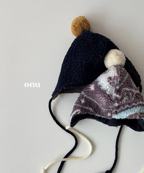 予約 ONU Bell ear flap hat