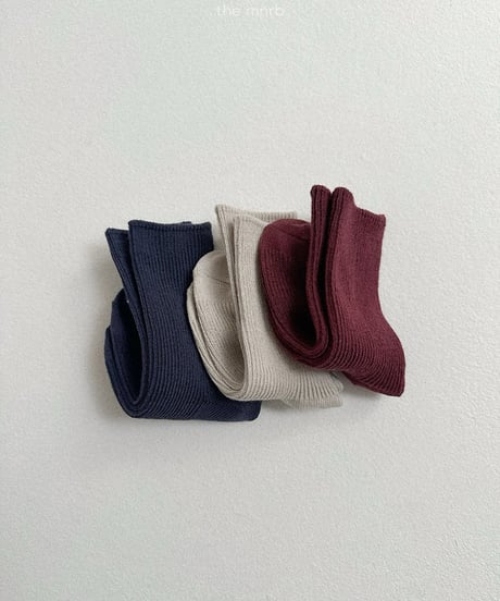 予約minirobe Breeze socks 3-piece set