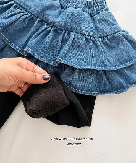 予約 melikey Denim Kang Kang skirt leggings