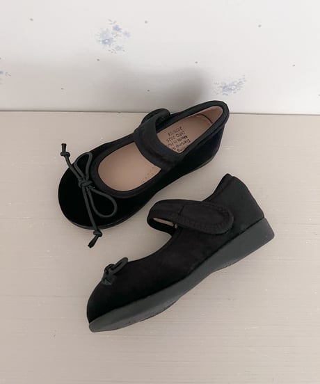 即納 ribbon velours  shoes