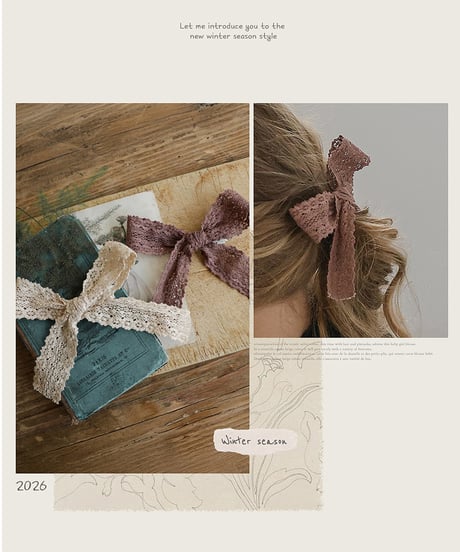 予約 FLO Lucia Lace Hairpin