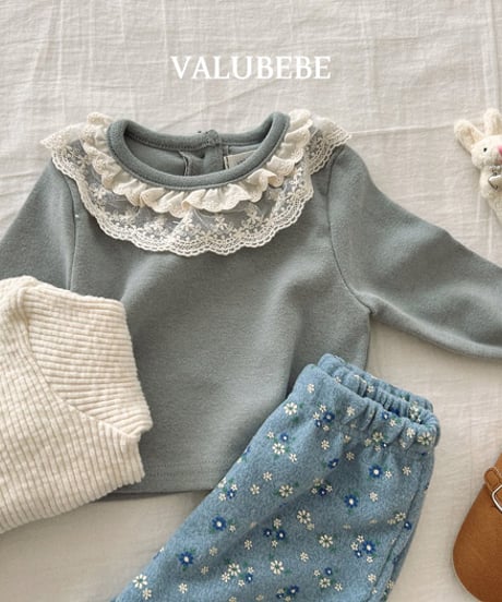 予約 valubebe Lace Kang Kang frill tee