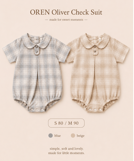在庫限り即納 OREN Oliver Check Suit