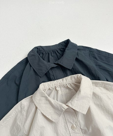 予約minirobe Ruffle short trench