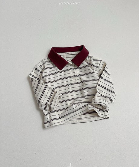 予約 atomeme Aiden collar tee