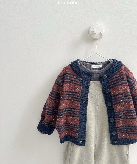 予約minirobe Line cardigan