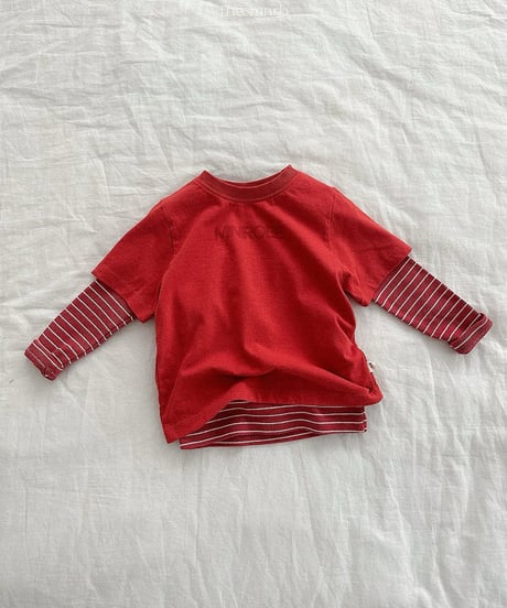 予約minirobe Urban logo half-sleeved tee