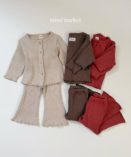 予約 mimi market Ribbed cardigan
