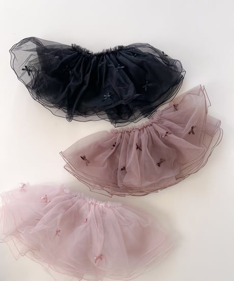 即納 marron Ribbon skirt