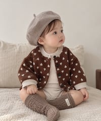 即納Heart Knit Cardigan