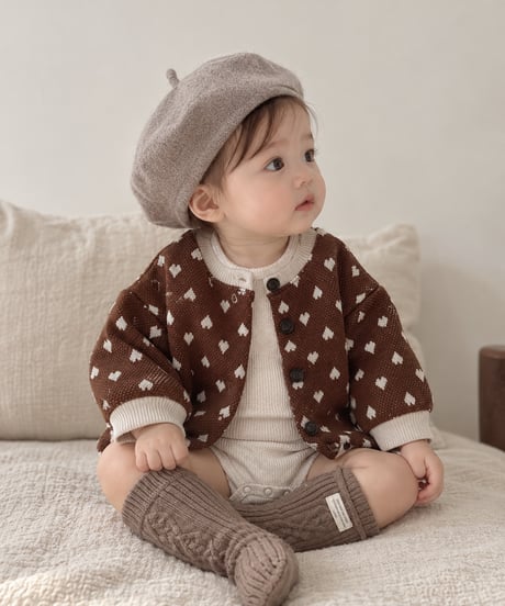 即納Heart Knit Cardigan